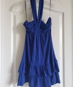 express • halter tiered ruffle dress